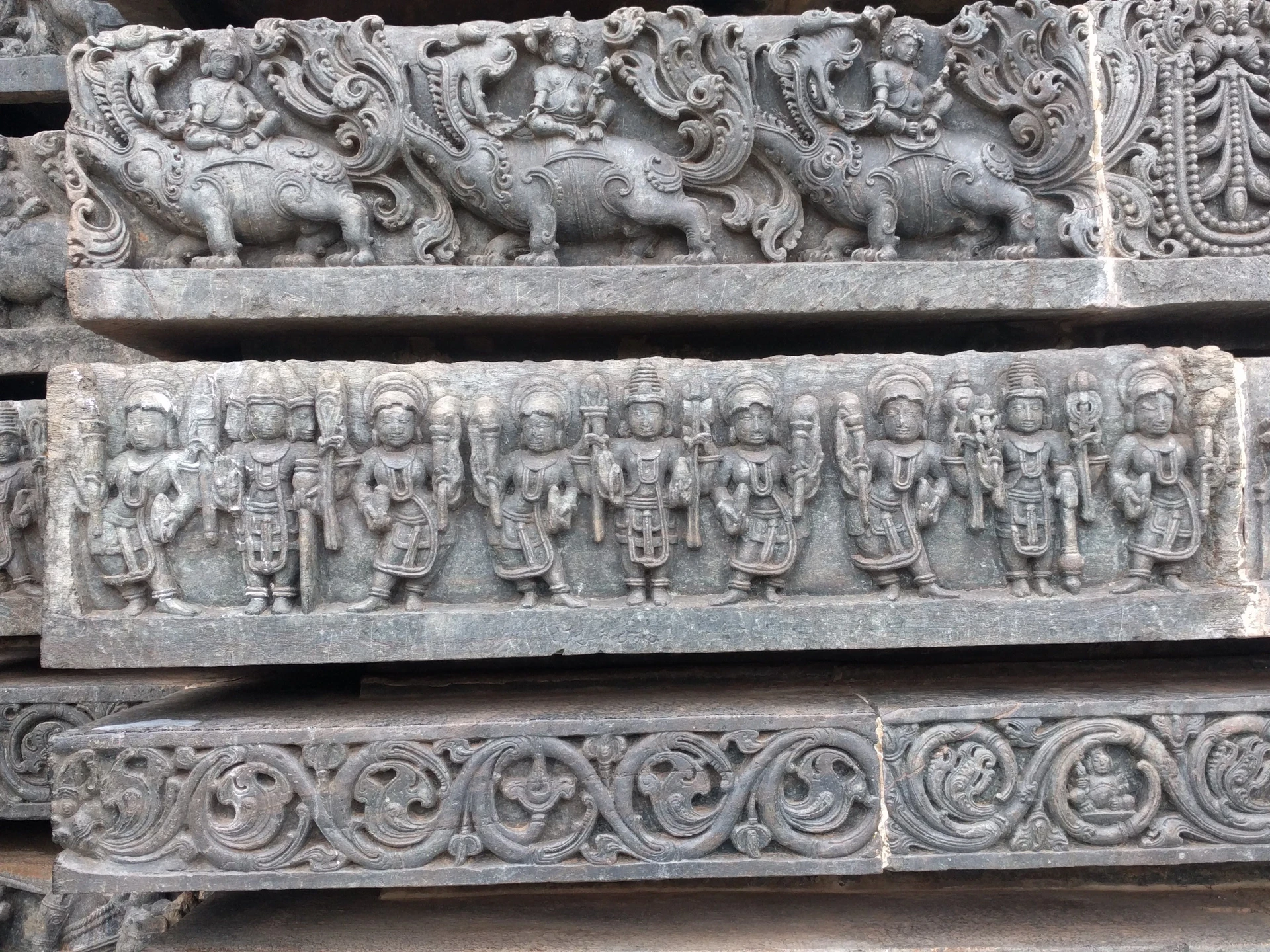 Hoysaleswara Temple entrance and courtyard at Halebidu