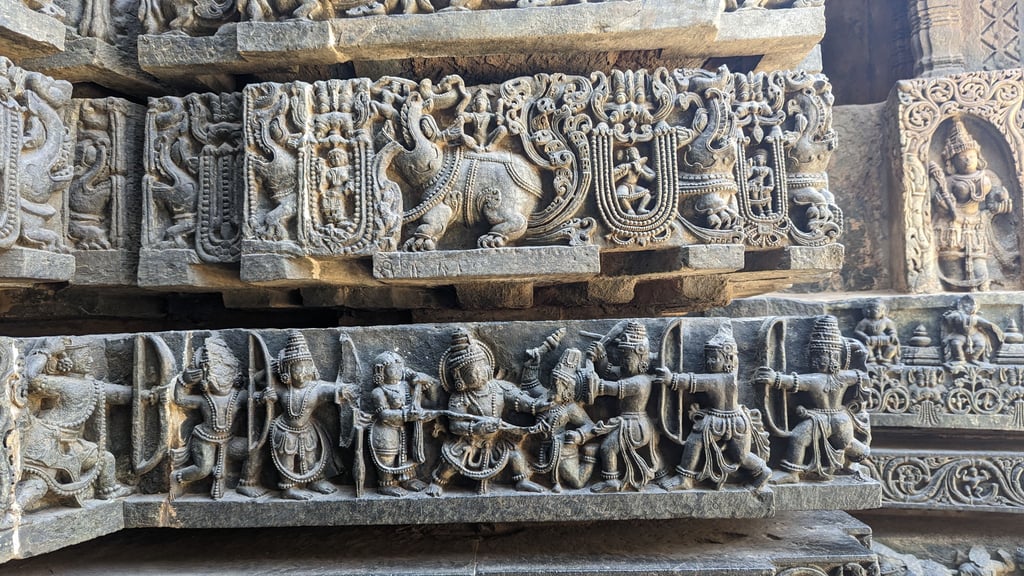Bhima Slaying Bhagadatta’s Elephant