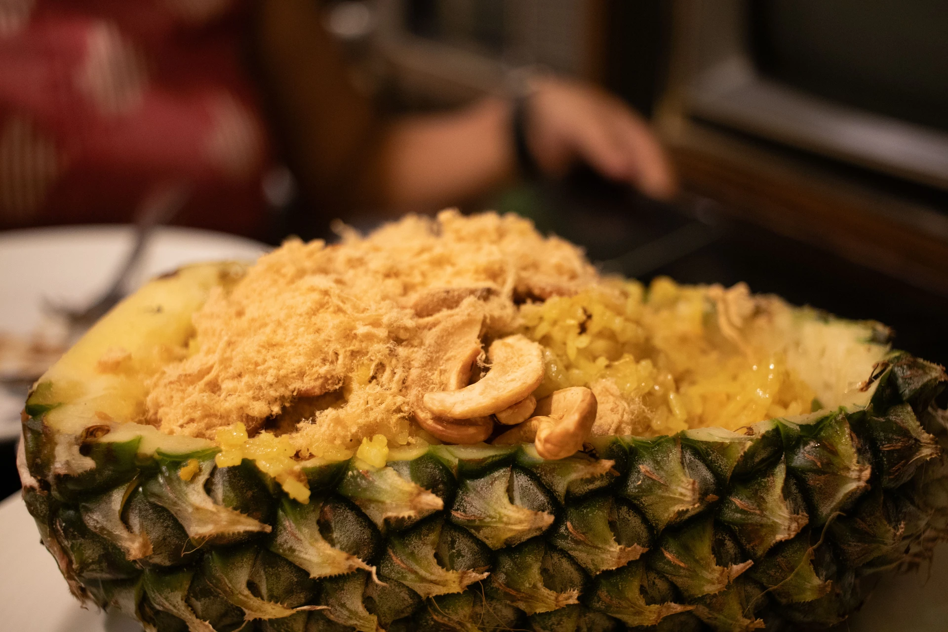 Plate of Thai food on the islands