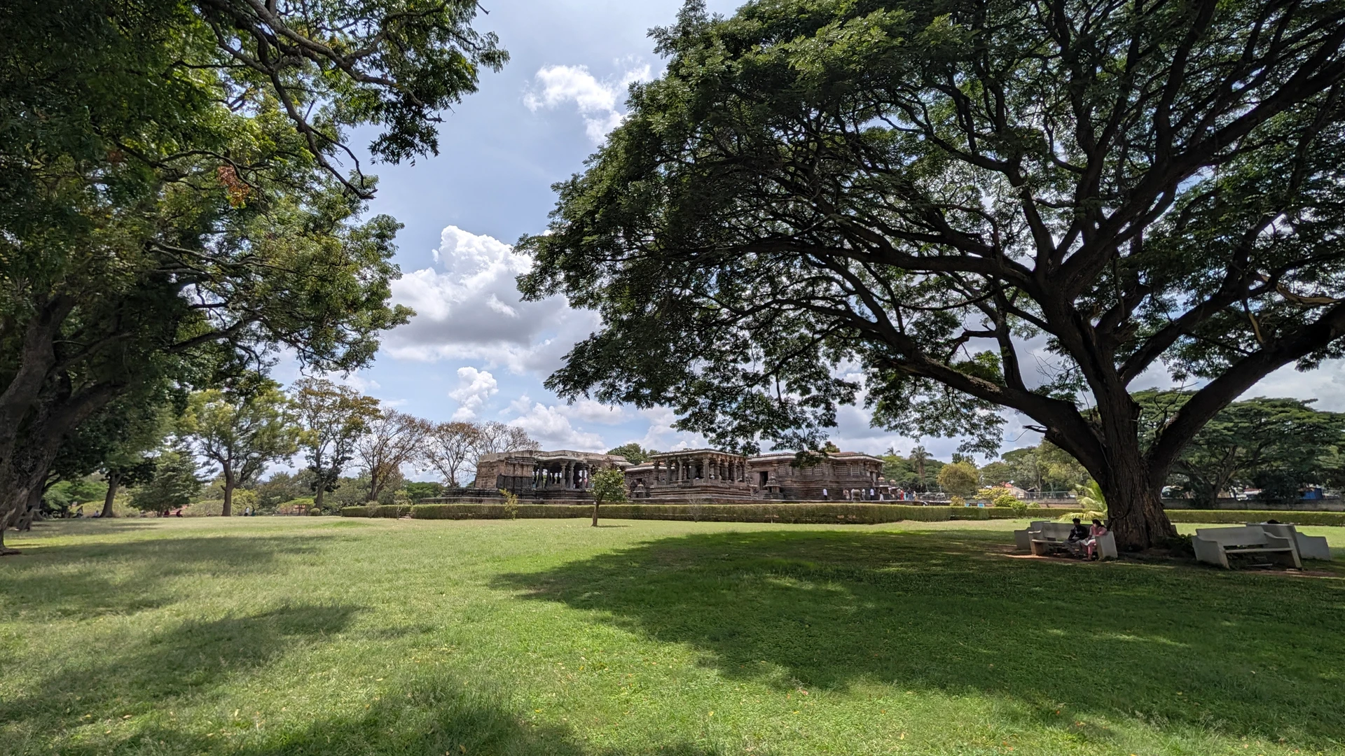 The garden around the Halebidu temple complex